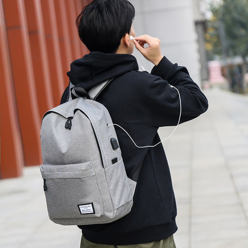 Computer Bag Backpack Korean Style Travel Backpack Unisex Large Capacity Casual Computer Bag USB